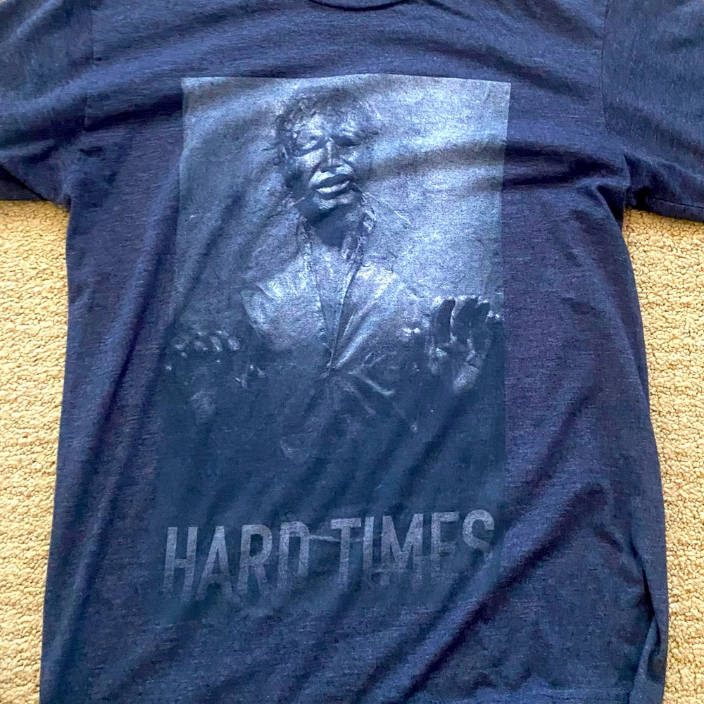 Medium Star Wars Han Solo carbonite block hard times quote